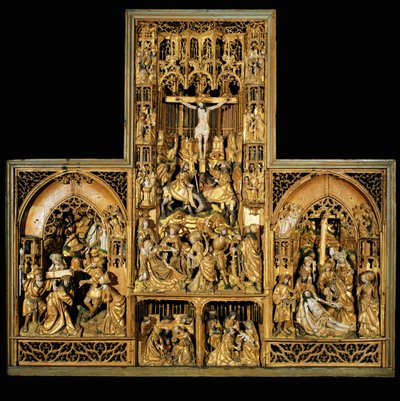 Passionsalter, ca. 1500-10 (egetræ) af School Antwerp