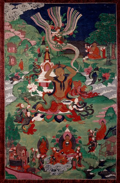 Episode af Buddhas liv: klipning. Gobelin. Paris, Guimet-museet, Nationalmuseet for asiatisk kunst af School Asian