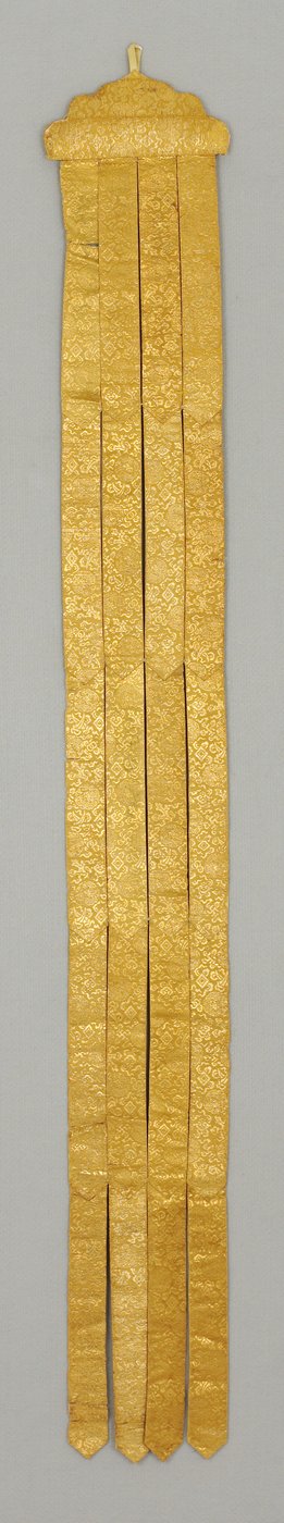 Banderole/tempelhængning, ca. 1700-tallet (silkebrokade) af School Chinese