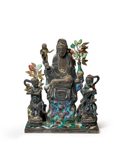 Buddhistisk figurgruppe af School Chinese