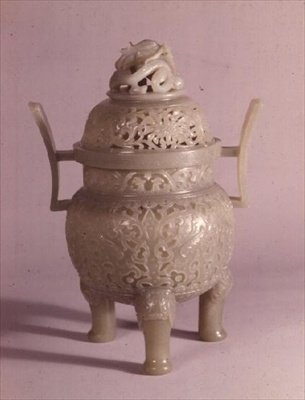 Dækket vase (jade) af School Chinese