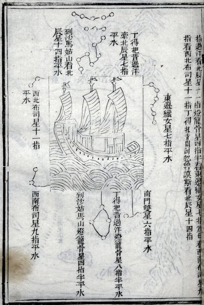 Kort over ekspeditionerne i Zheng He (Zheng-He eller Cheng Ho) (1371-1433) i Østafrika. Paris College i Frankrig, Institut for avancerede kinesiske studier. af School Chinese