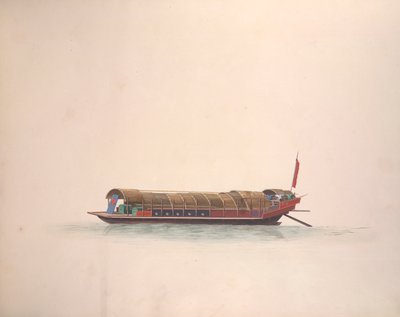 Musicians Boat, ca. 1800-05 (akvarel på papir) af School Chinese