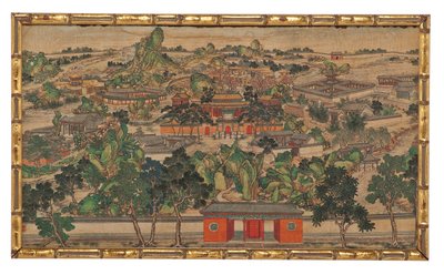 En af 24 scener fra Dream of the Red Chamber af School Chinese
