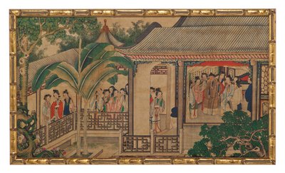 En af 24 scener fra Dream of the Red Chamber af School Chinese