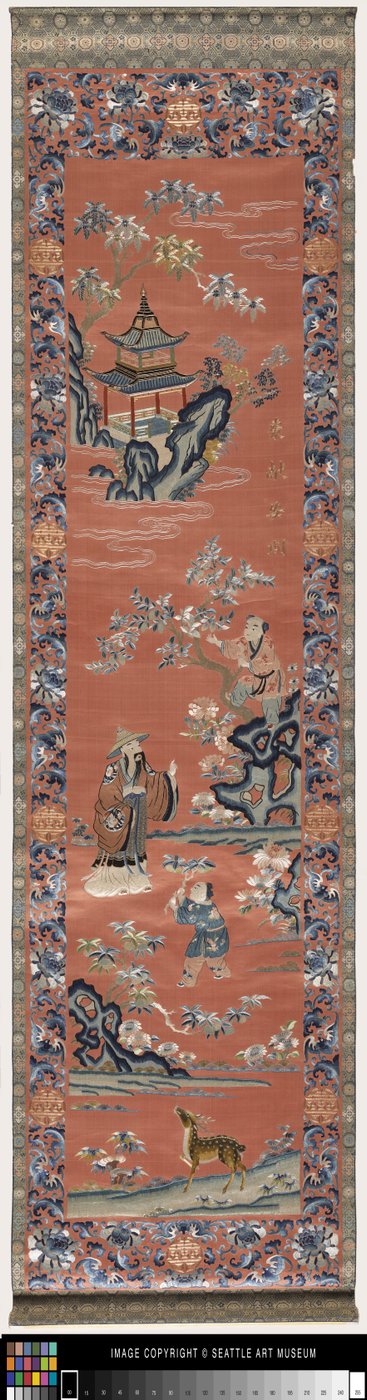 Løber (Satin med broderi) af School Chinese