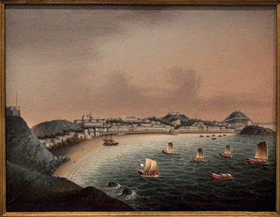 Strenge regler i Macao (Kina). Maleri af en kinesisk kunstner, olie på lærred, begyndelsen af 1700-tallet. Marine Museum, Rotterdam (Holland). af School Chinese