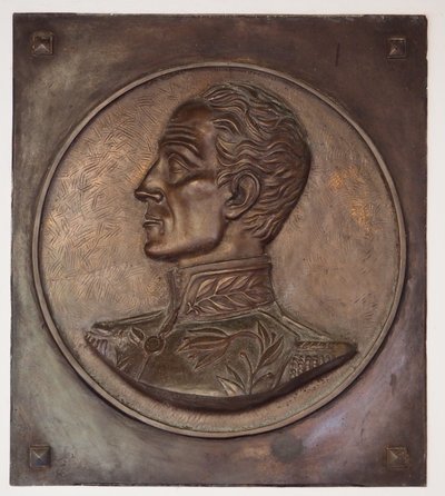 Simon Bolivar, basrelief af School Colombian