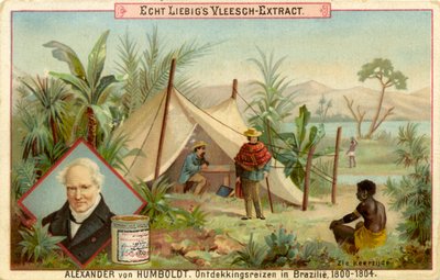 Alexander von Humboldts opdagelsesekspedition, Liebig-kort (print) af School Dutch