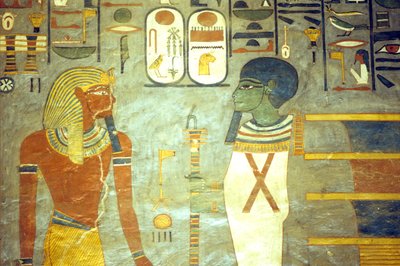 Det gamle Egypten, Maleri, Ramses I foran Ptah, bag hvem der står en djed-søjle, Ramses I