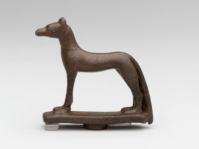 Sjakal eller hund (bronze) af School Egyptian