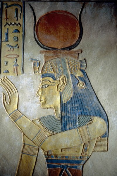 Luxor, Theben: Dronningernes dal. Grav for en søn af Ramses II, gudinden Isis. af School Egyptian