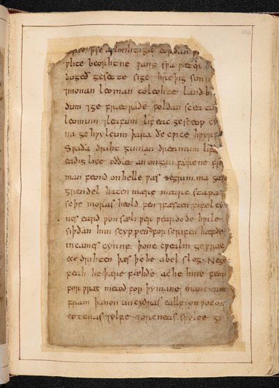En side med Beowulf fra folioer, nogle gange kaldet 