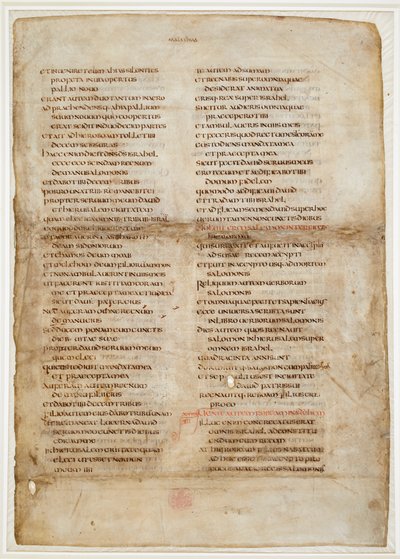 Bibelfragment fra Kongernes Bog (