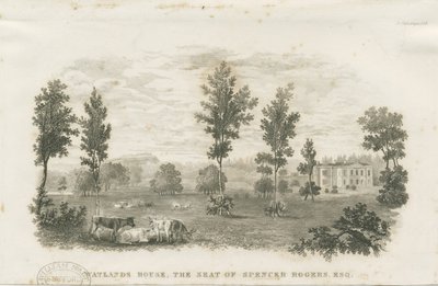 Burslem - Watlands House: gravering og [?1800-tallet] (tryk) af School English