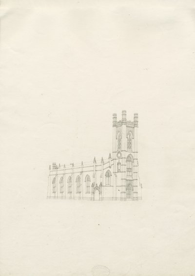 Burton-upon-Trent - Holy Trinity Church: tegning, nd [?1820