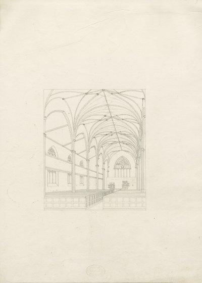 Burton-upon-Trent - Holy Trinity Church: tegning, nd [?1820