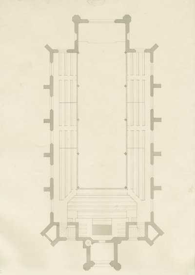 Burton-upon-Trent - Holy Trinity Church: tegning, nd [?1820