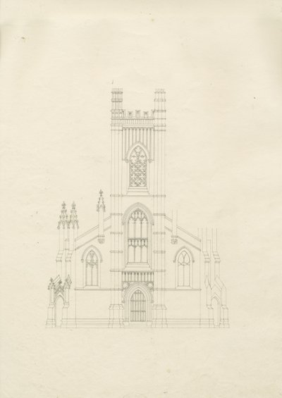 Burton-upon-Trent - Holy Trinity Church: tegning, nd [?1820