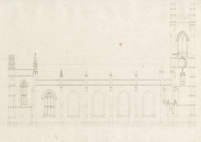 Burton-upon-Trent - Holy Trinity Church: tegning, nd [?1820