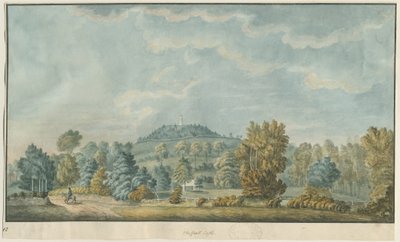 Castle Church - Castle Hill: akvarelmaleri, og [1700-tallet] (maleri) af School English
