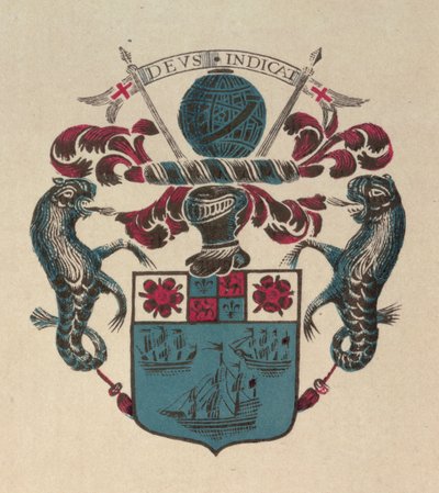 Det Gamle Ostindiske Kompagnis våbenskjold (print) af School English