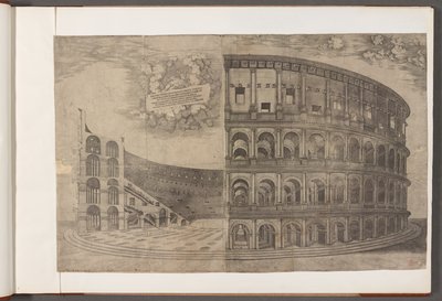 Bomuld Augustus III, f.53 Colosseum.   Tryk af gamle bygninger, kunst og relaterede scener, hovedsageligt i Rom af School English