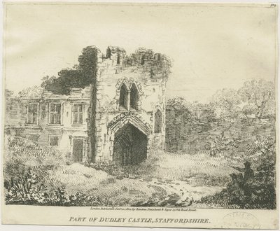 Dudley Castle - The Gatehouse: litografi, nd [c 1801] (tryk) af School English