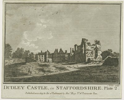 Dudley Castle - The Keep: kobberpladegravering, [14. april 1775] (tryk) af School English