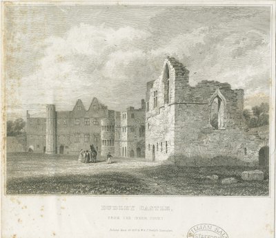 Dudley Castle - The Keep: gravering, nd [c1831] (tryk) af School English