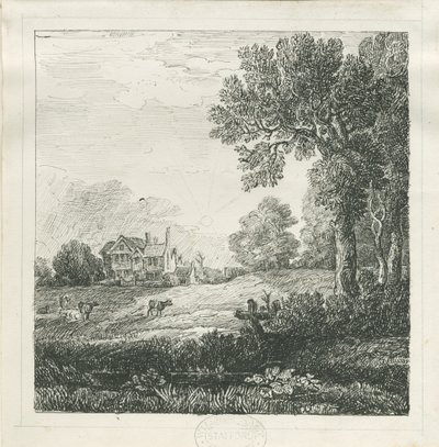 Eccleshall - Biana Hall: pen- og blæktegning, nd [c 1830] (tegning) af School English