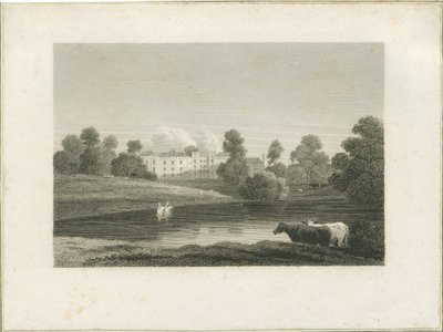Enville Hall: gravering, og [slut 1700-tallet] (tryk) af School English
