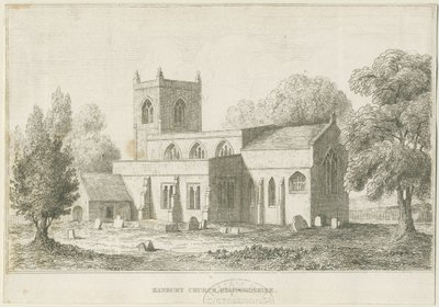 Hanbury Church: radering, nd [c 1800] (tryk) af School English