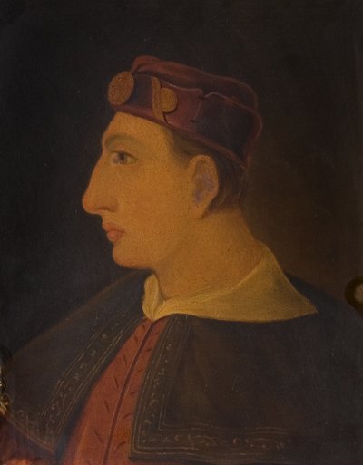 Henry V (olie på panel) af School English