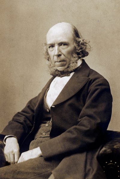 Herbert Spencer, ca. 1890 (s/h-billede) af School English