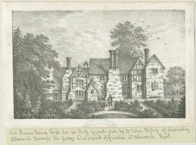 High Onn - Old Manor House: litografi, og [?19. århundrede] (tryk) af School English
