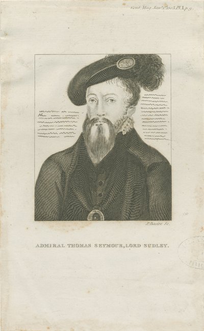 Hill Ridware - Portræt af admiral Thomas Seymore, Lord Sudley: gravering, nd [c 1805] (tryk) af School English