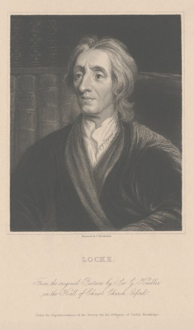 John Locke, graveret af J. Posselwhite (gravering) af School English