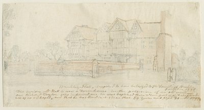 Kingswinford - Bradley Hall: tonet blyantstegning af School English