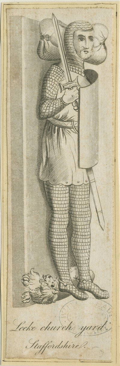 Porre kirkegård - Ridder: gravering, og [?1700-tallet] (tryk) af School English