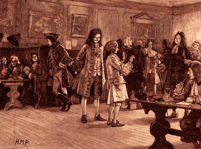 London Coffee-House i dronning Annes regeringstid (tryk) af School English