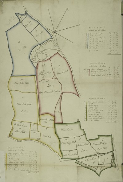 Kort over Willesden, London (litho) af School English