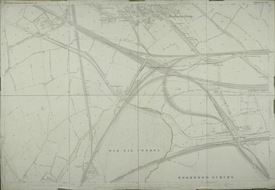 Kort over Willesden, London (litho) af School English
