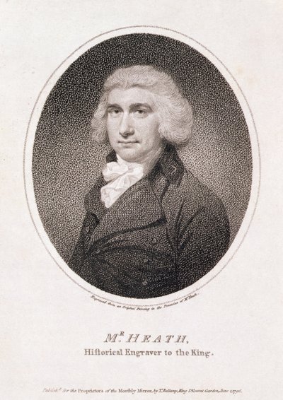 Mr. Heath, Historical Engraver to the King, udgivet for ejerne af Monthly Mirror af T. Bellamy. af School English