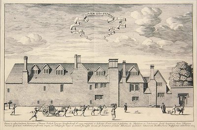 Nyt hospital i 1369 (gravering) af School English