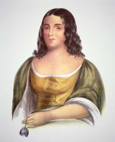 Pocahontas (ca. 1595-1617) (farve litho) af School English