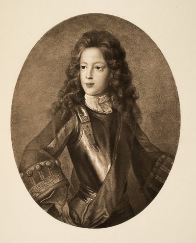 Prins James Francis Edward Stuart, pub. 1902 (collotype) af School English