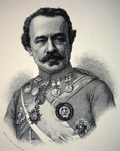 Sir James Outram (litho) af School English