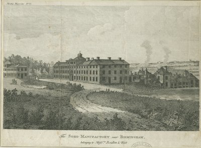 Soho Manufactory: stålgravering og [slutningen af det 18. århundrede] (tryk) af School English