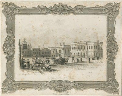 Stafford - Market Place: gravering, nd [c 1841] (tryk) af School English